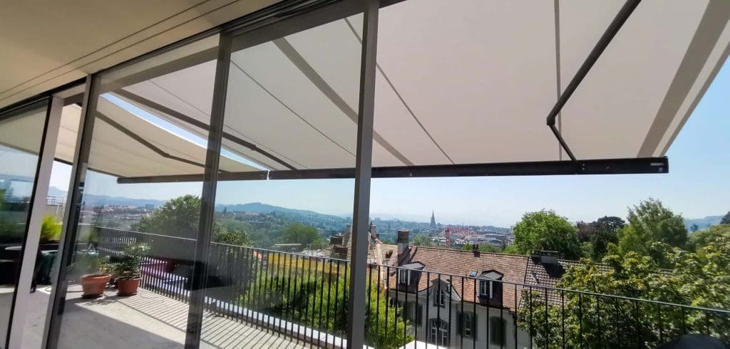 Montage Sonnenstoren Gartensitzplatz Bern Monteur